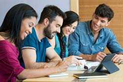 Students studying together