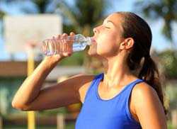 Woman drinking water