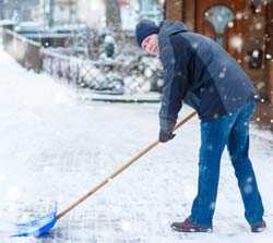 Man shoveling snow