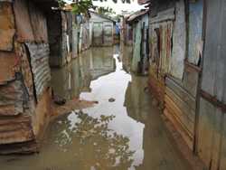 Alley filled with water