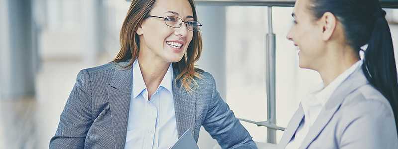 Two Business Women Meeting