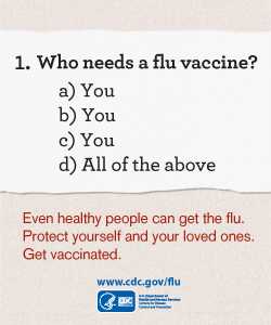 Learn about Who Needs A Flu Vaccine. 