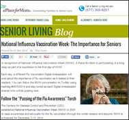 Imagen de pantalla: Blog de Senior Living