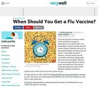 Screenshot: Seasonal Flu Digital Ambassador Kristina Duda of Verywell.com Cold and Flu