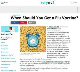 Kristina Duda de Verywell.com Cold and Flu, embajadora digital de la influenza estacional