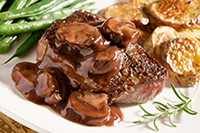 	roast beef and mushrooms