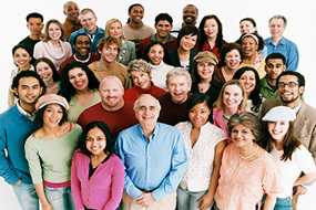 	large group photo of diverse people