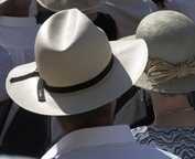 Two women with hats