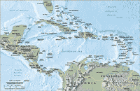 Caribbean map