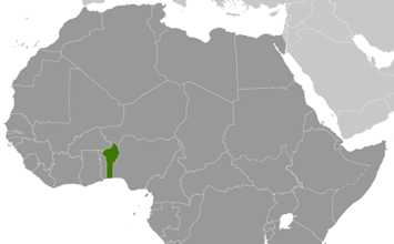 map of Benin