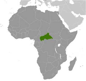 Map of Central African Republic