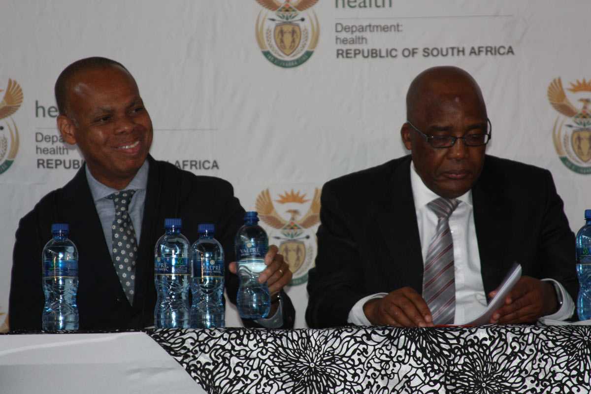 U.S. Ambassador Patrick Gaspard and Minister of Health Dr. Aaron Motsoaledi