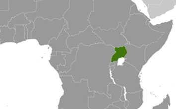 map of Uganda