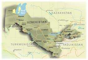 Map of Uzbekistan