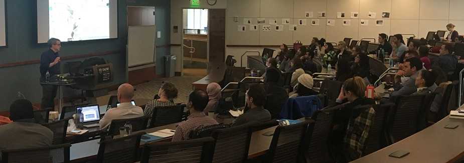 The Principal Deputy of the Emergency Response and Recovery Branch instructing a class at Emory University’s Rollins School of Public Health. Photo by Adrienne Lefevre (2017).