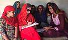 Dr. Shumaila conducts interviews during an outbreak investigation in District Mitari, Province Sindh in March 2017.