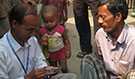 Field interviewer interviewing a participant for GATS Bangladesh 2009