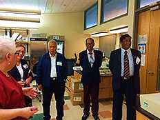 Myanmar delegates tour the Georgia Public Health Laboratory with Director Dr. Elizabeth Franko