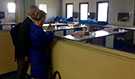 CDC NPHI teammates Dennis Jarvis and Wendi Dick observe the University of Namibia’s cadaver model laboratory