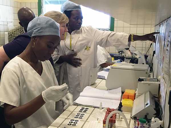 Dr. Rebecca Martin, Director of CDC’s Center for Global Health, discusses challenges like patient retention, stigma, and other barriers to treatment with CDC staff and partners from the Democratic Republic of Congo Ministry of Health, Mutombo Hospital, and ICAP.