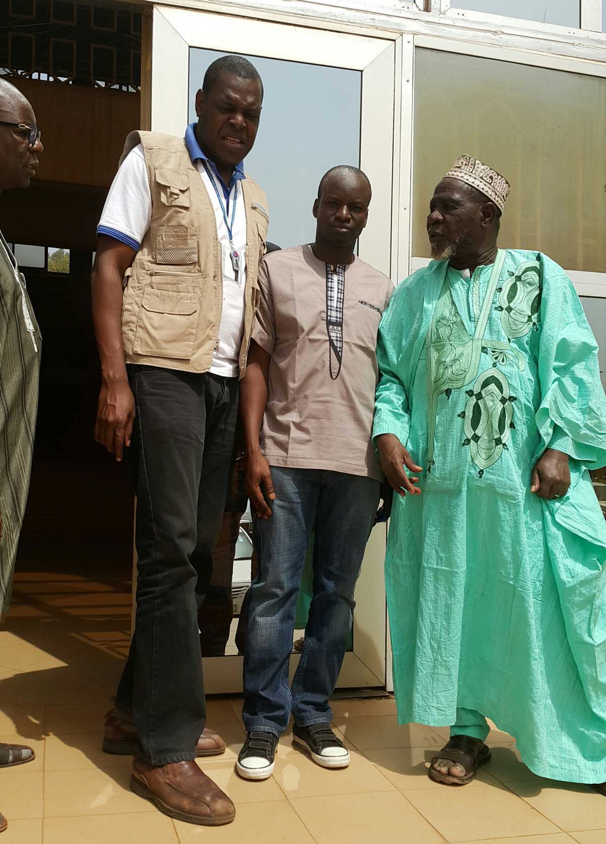 	Dr. Adama N’Dir, CDC Acting Country Director, Dr. Ibrahim Fomba, FETP STEP graduate, and Dr. Farka Maiga, Ministry of Health representative in Bamako 