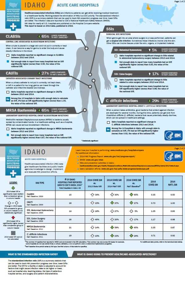 Idaho infographic showing hai progress