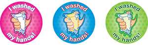 stickers - I washed my hands