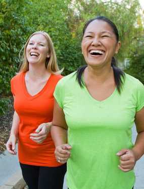 Photo: Two women walking