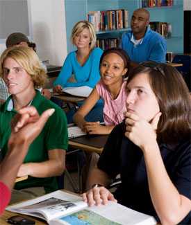 	attentive students in classroom