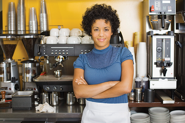 photo of a female barista