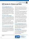 Fact sheets and Posters for all Adolescent Vaccines