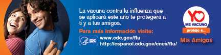 La vacuna contra la influenza que se aplicara este ano te protegera a ti y a tus amigos.