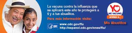 La vacuna contra la influenza que se aplicara este ano te protegera a ti y a tus abuelitos. 