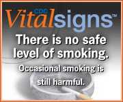 There is no safe level of smoking. Occasional smoking is still harnful. CDC Vital Signs. http://www.cdc.gov/VitalSigns/AdultSmoking/