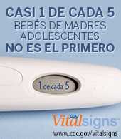 Casi 1 de cada 5 bebés de madres adolescentes no es el primero