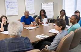 people at a conference table