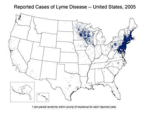 Reported Cases of Lyme Disease 2005