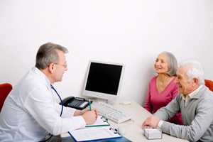 Doctor talking to his patient