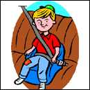 Illustration of using proper child restraint.