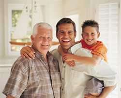 Three  males smiling