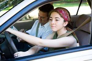 Photo: Hispanic teen driver