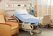 Empty hospital bed