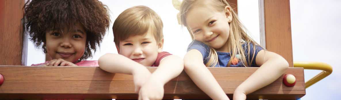 Photo of diverse smiling children