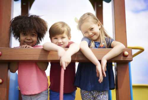 Photo of diverse smiling children