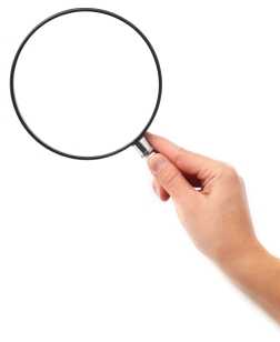 Photo: magnifying glass