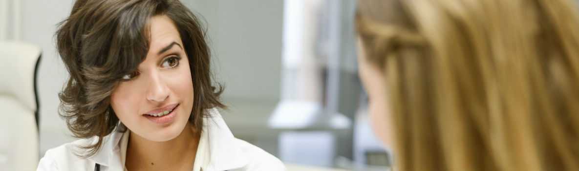 Photo of female nurse with female patient