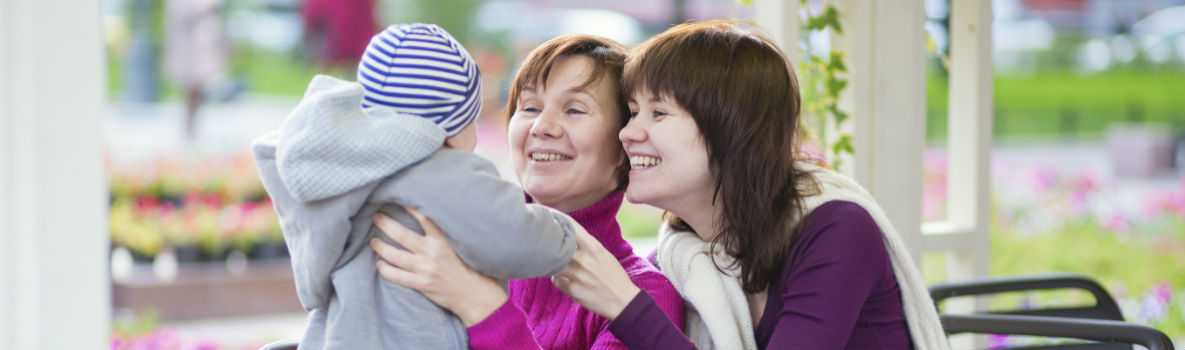 Photo of Grandmother, her daughter and her grandchild