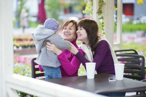 Photo of Grandmother with her daughter and grandson