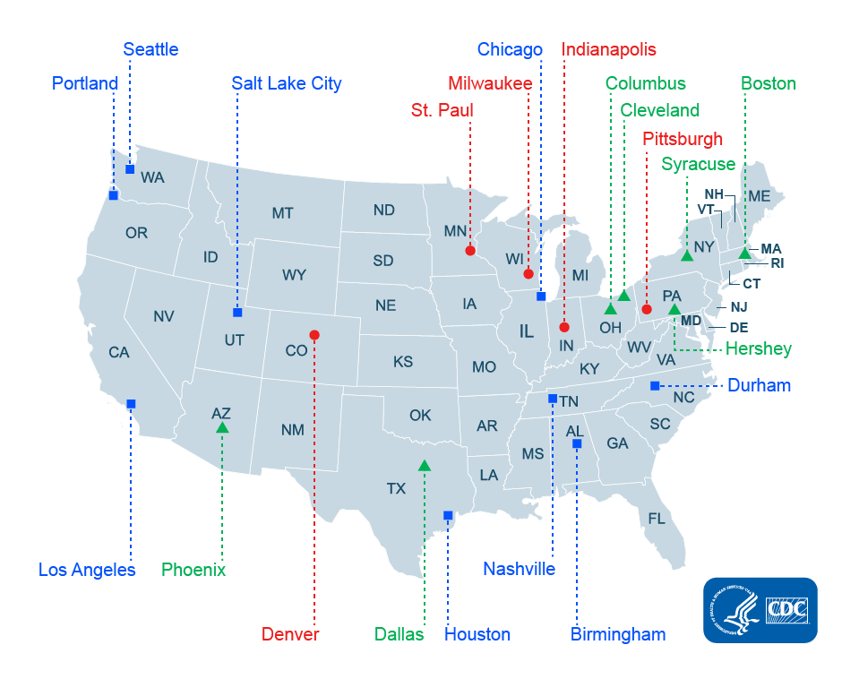 Spina Bifida Clinic Map