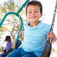 Child on a swing